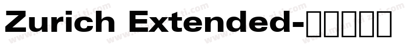 Zurich Extended字体转换